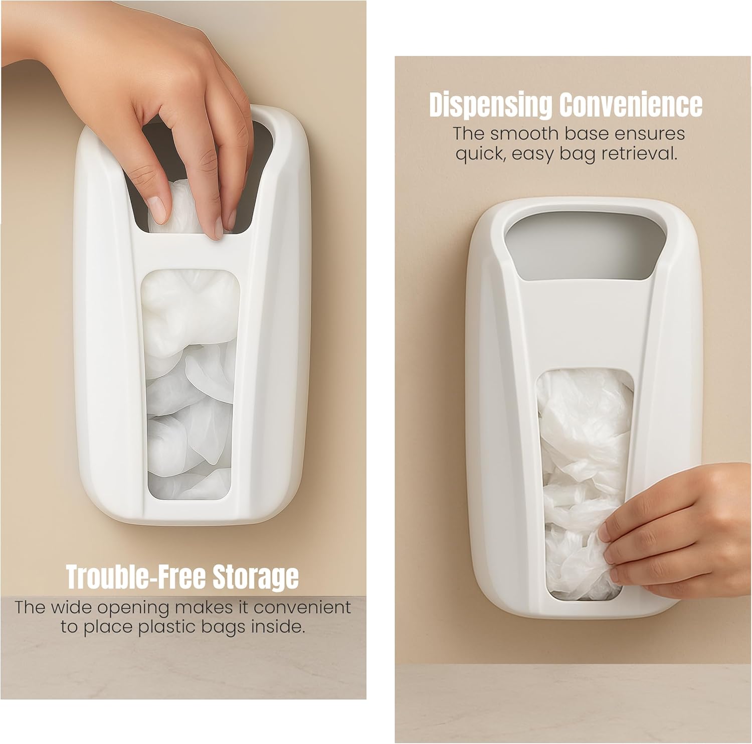 Plastic Bag Holder For Grocery Bags, Durable Plastic Bag Organizer Wall Mount, Storage Organizer & Saver for Grocery, Shopping & Trash Bags, Fast Forward