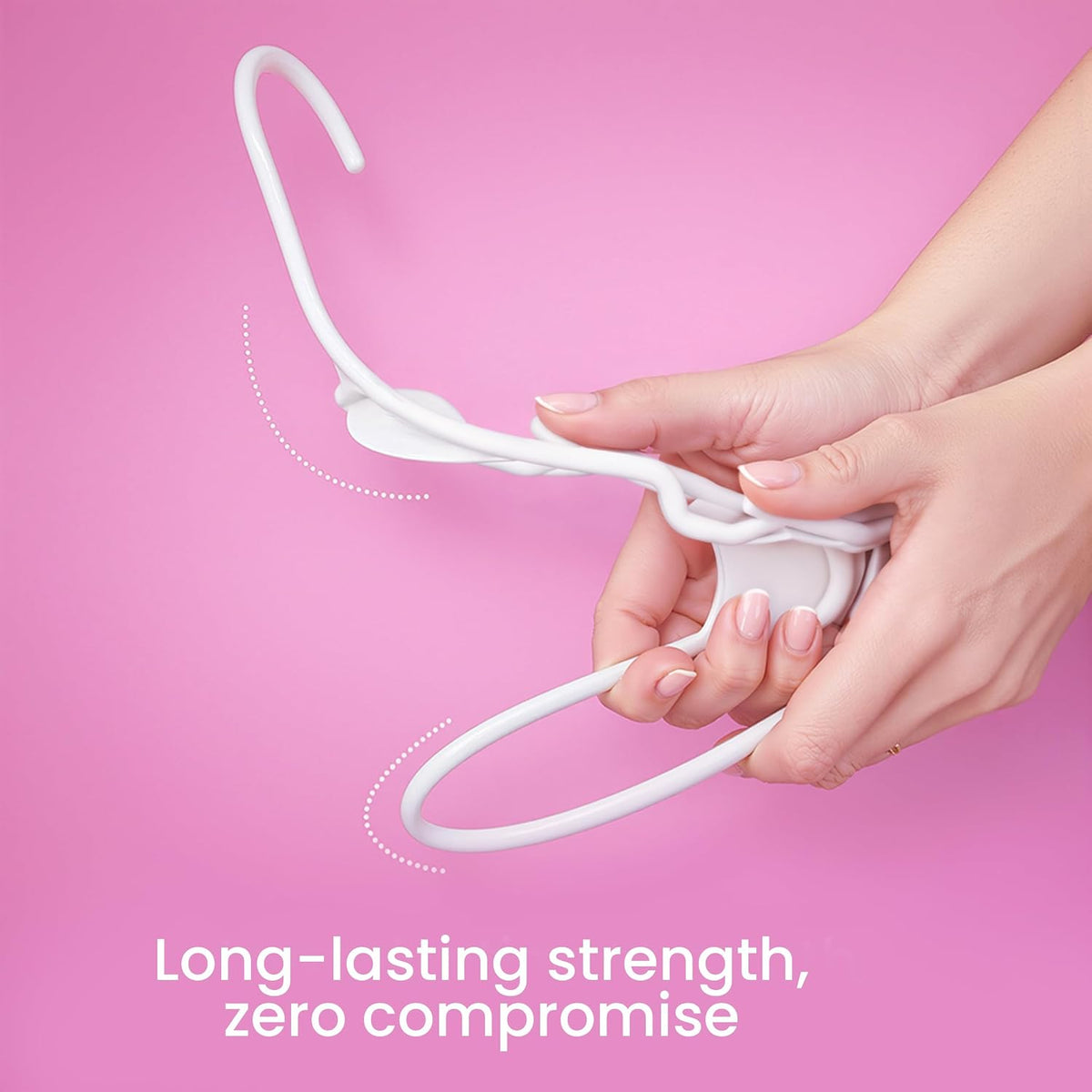 Plastic Hangers for Clothes Pack of 12, Space Saving Notched Wardrobe Hangers for Shirts, Dresses & Daily Use