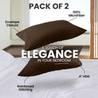 Pillowcases Pack of 2 – Ultra Soft Brushed Microfiber, Envelope Closure, Shrinkage & Fade Resistant, Queen (20x30 Inches) | King (20x40 Inches)