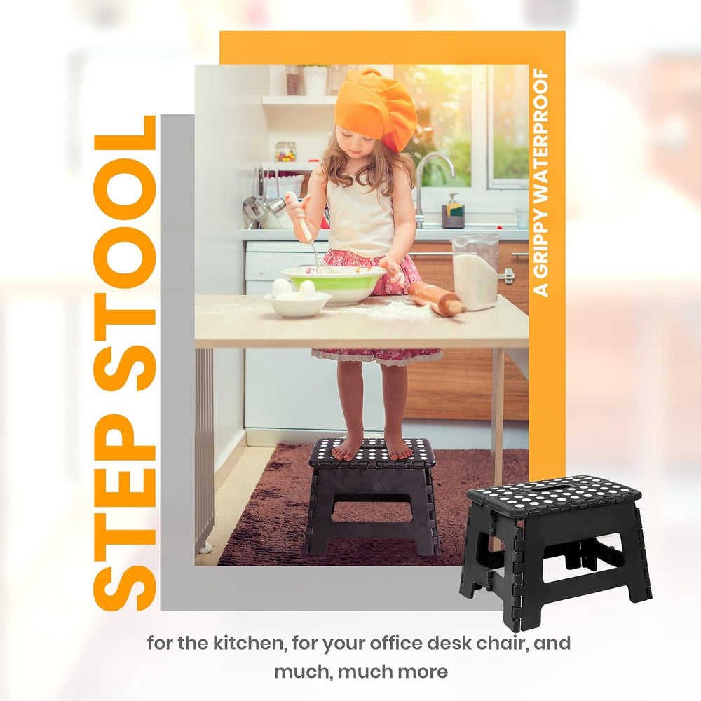 Foldable Step Stool for Kids 11 Inches Wide and 8 Inches Tall Holds Up to 136 kg light weight Fast Forward