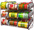 kitchen storage rack organizer stackable pantry cabinet rack for cans and jars - size and design view