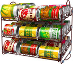 kitchen storage rack organizer stackable pantry cabinet rack for cans and jars - size and design view