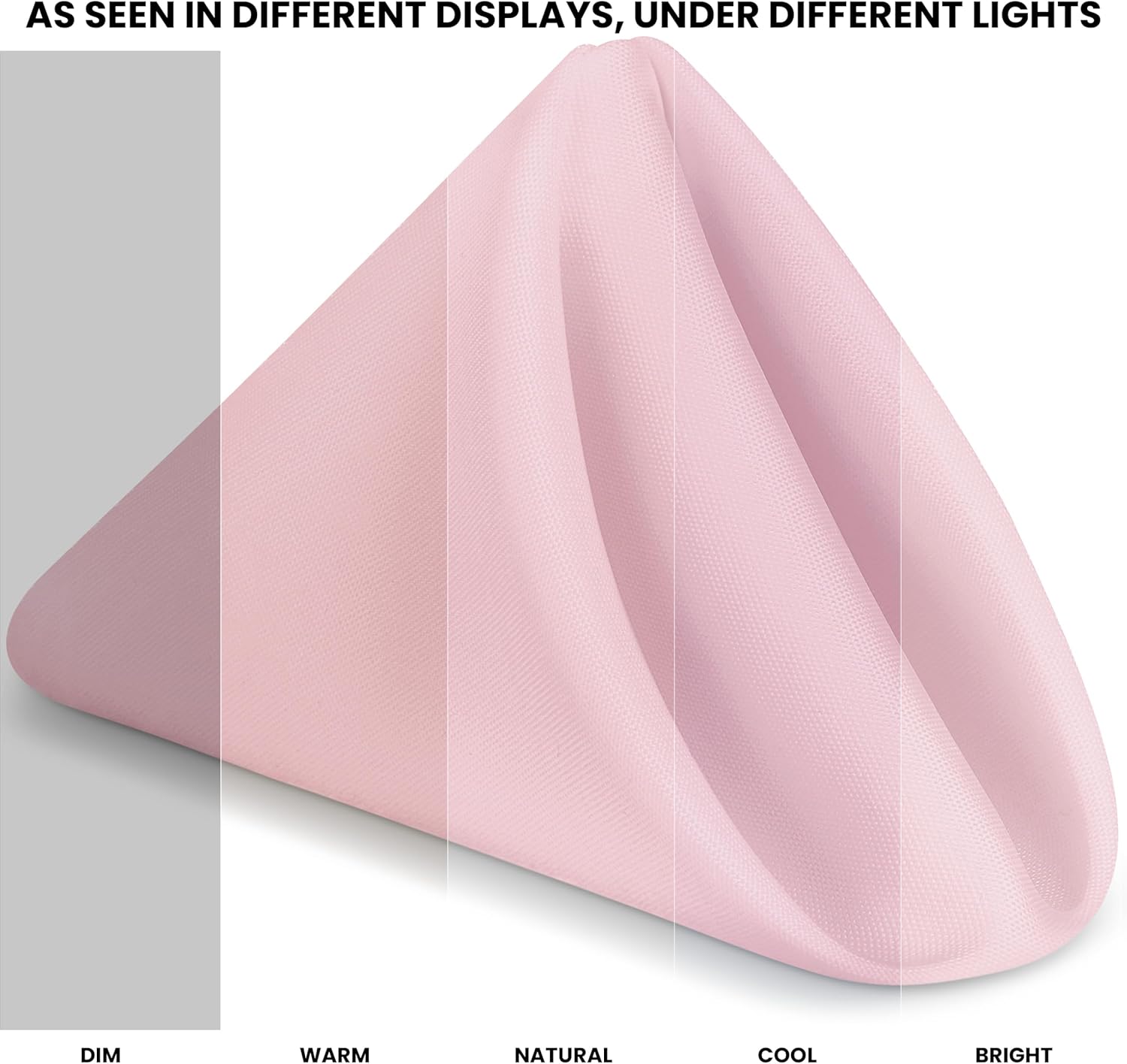 6 Pack Cloth Napkins 18x18 Inches, 100% Polyester Hemmed Edges, Washable and Reusable Ideal for Parties, Weddings and Dinners