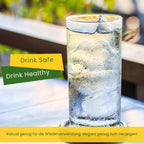 Unbreakable Plastic Tumblers (Set of 6) Large-474ml BPA-Free Acrylic Glasses for Home & Outdoors - Stackable, Reusable, Lead-Free, and Dishwasher Safe - Clear Plastic Drinking Glasses