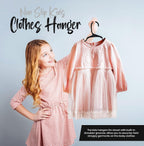 Kids Hangers Pack of 20, Non-Slip Durable Space-Saving Plastic Clothes Hangers for Baby, Toddler & Children’s Wardrobe