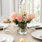 3.7-Inch Clear Plastic Acrylic Cylinder Vases - Versatile Centerpieces for Home, Weddings & Parties