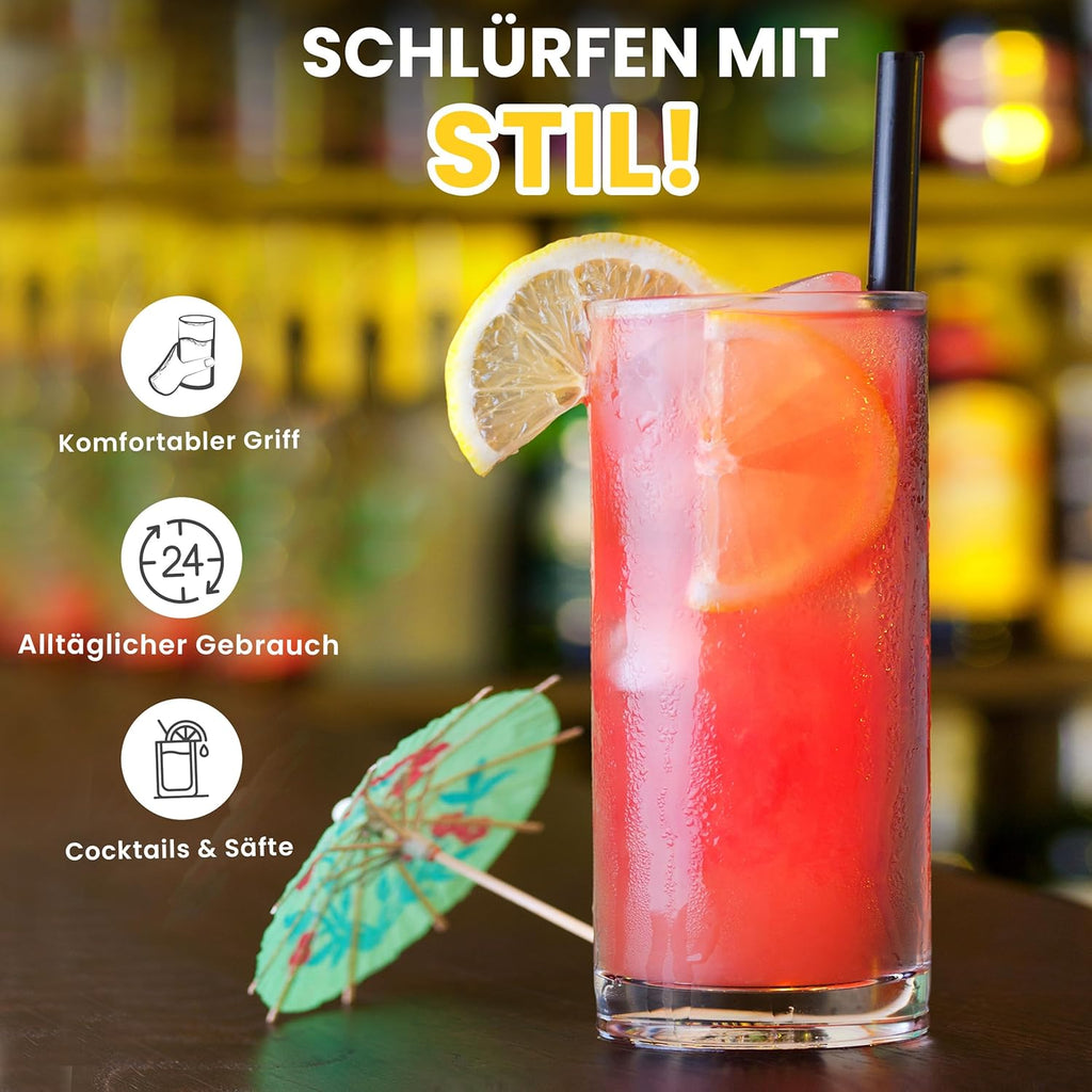 Unbreakable Plastic Tumblers (Set of 6) Large-474ml BPA-Free Acrylic Glasses for Home & Outdoors - Stackable, Reusable, Lead-Free, and Dishwasher Safe - Clear Plastic Drinking Glasses