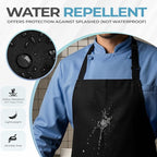 Apron with 2 Pockets Adjustable Bib & Neck Strap with Extra Long Ties Pack of 2