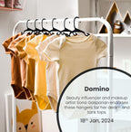 Kids Hangers Pack of 20, Non-Slip Durable Space-Saving Plastic Clothes Hangers for Baby, Toddler & Children’s Wardrobe