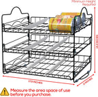 Kitchen Storage Rack Organizer 16.5 x 12.5 x 13.5 Inch, Stackable, Holds Upto 36 Cans for Kitchen Cabinet or Pantry Fast Forward