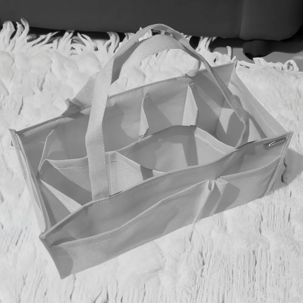 Diaper Caddy Organizer: Foldable Storage Bag with Multi Pockets and Flexible Compartments