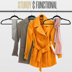 Premium Velvet Hangers with Tie Bar Non-Slip Durable with 360 Degree Rotatable Hook