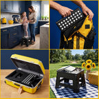 Foldable Step Stool for Kids & Home, Lightweight 11-Inch Wide Plastic Stool with 136kg Capacity for Bathroom Kitchen Use