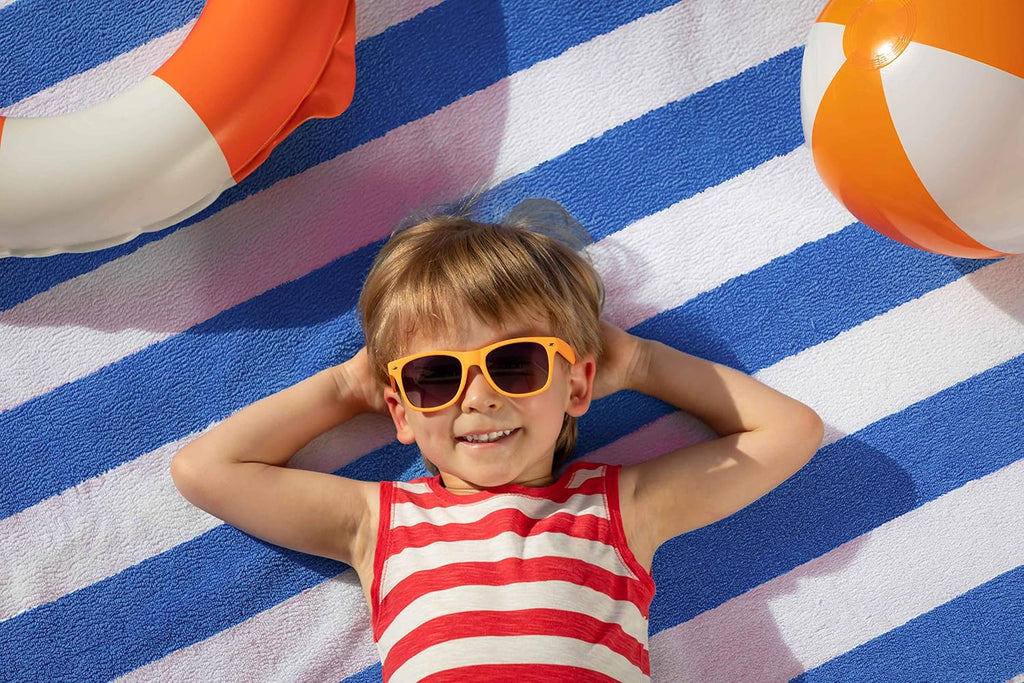 Cabana Stripe Beach Towel, 30 by 60 Inches, Oversized 100% Ring Spun Cotton Pool Towels, Highly Absorbent Quick Dry Bath Towels for Beach