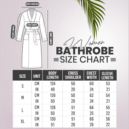 Premium Women's Plush Long Bathrobe - Soft Warm Fleece Robe with Shawl Collar for Spa & Home