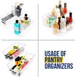 Fridge Organizer 2 Refrigerator Organizer Bins Storage Bins for Freezers Countertops and Cabinets Pantry Organization Fast Forward
