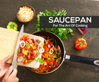 Nonstick Saucepan Set with Glass Lids, 1 Quart & 2 Quart Small Cooking Pots for Sauces, Pasta, Milk, Tea & Daily Kitchen Use