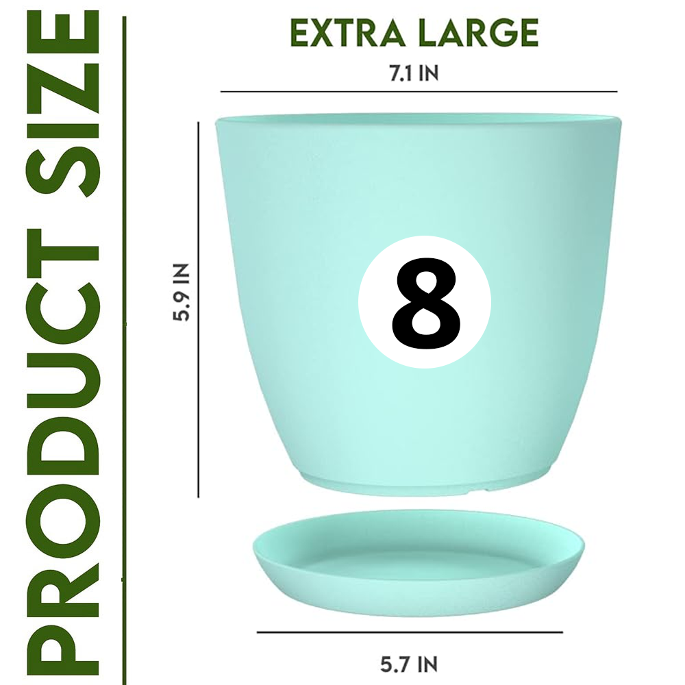 Enhance Your Space with Fast Forward Extra Large Plant Pots – Perfect Home Decor for Indoor and Outdoor Planters with Drainage - Explore Multi-Packs of Plastic Planters for Cactus and Succulents in Six Vibrant Colors Fast Forward