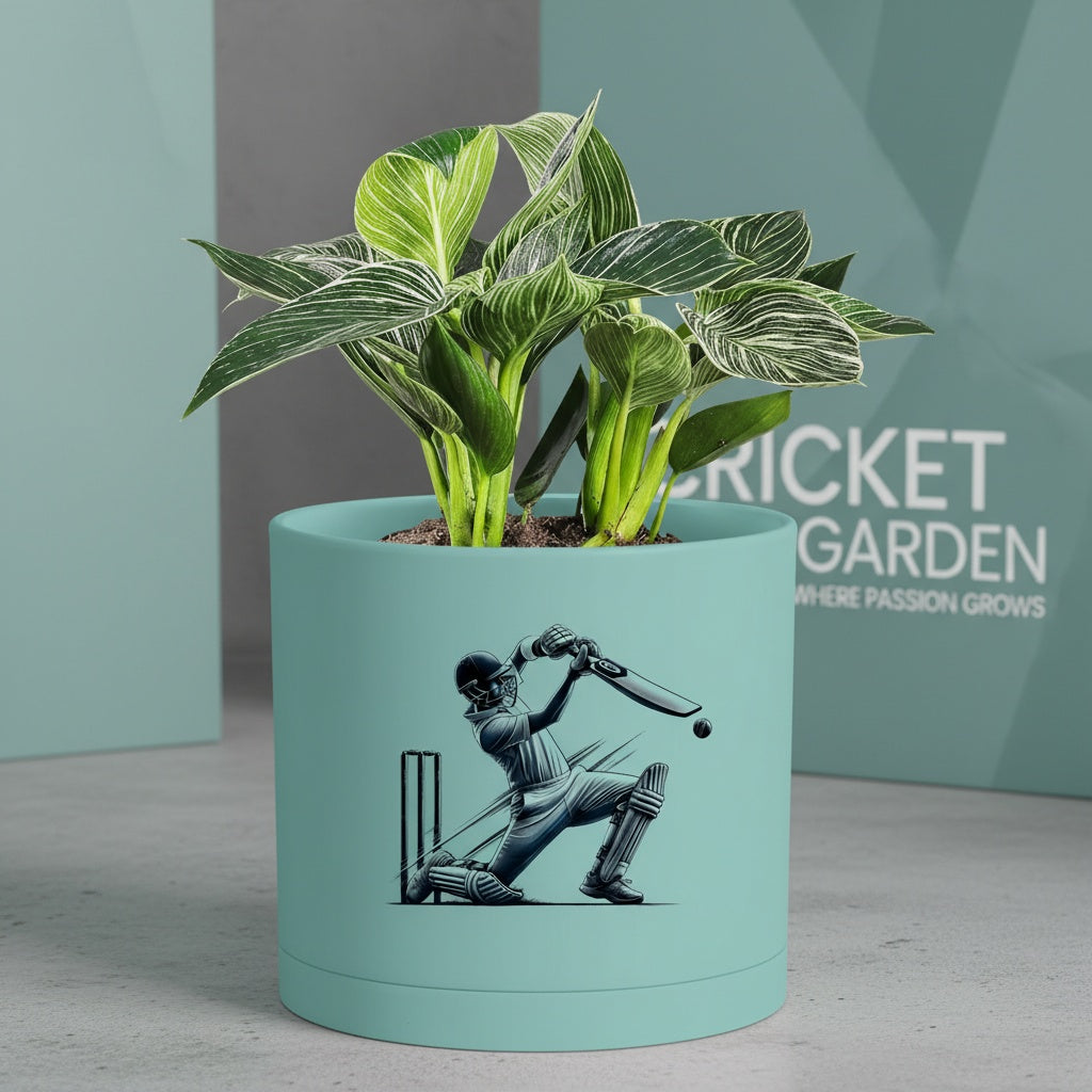 Modern Art Planter Pots with Drainage & Saucer 6-Inch – Custom Trendy Designs