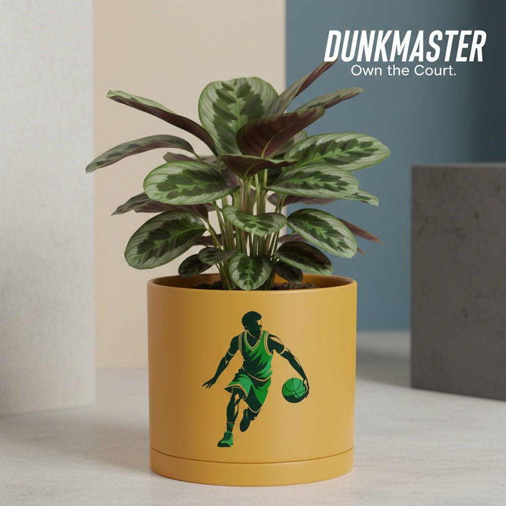 Modern Art Planter Pots with Drainage & Saucer 6-Inch – Custom Trendy Designs