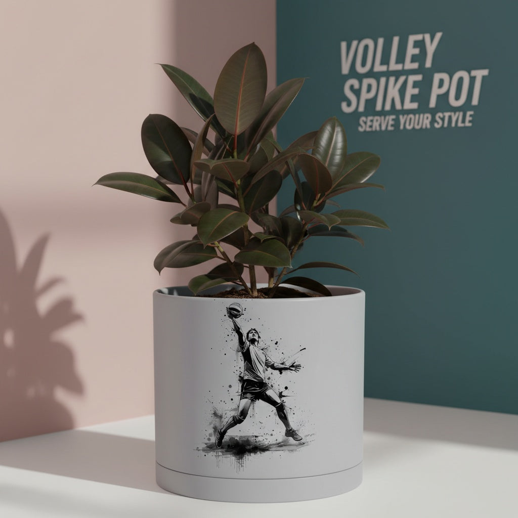 Modern Art Planter Pots with Drainage & Saucer 6-Inch – Custom Trendy Designs