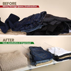 Acrylic Shelf Dividers for Closet Organization - Closets Shelf and Closet Separator for Storage and Organization - No Installation Required (Clear) Fast Forward