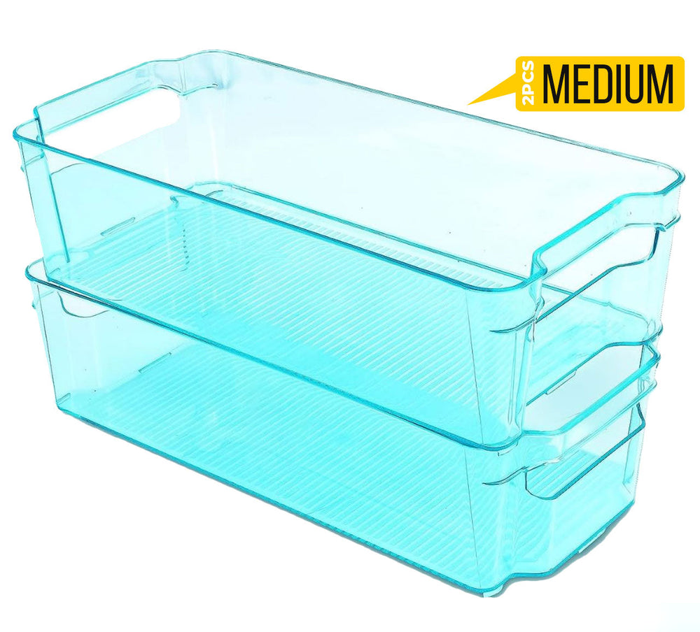 Fridge Organizer 2 Refrigerator Organizer Bins Storage Bins for Freezers Countertops and Cabinets Pantry Organization Fast Forward