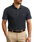 Golf Polo Shirt Regular Fit Moisture Wicking Quick Dry Performance Short Sleeves Polo Fast Forward