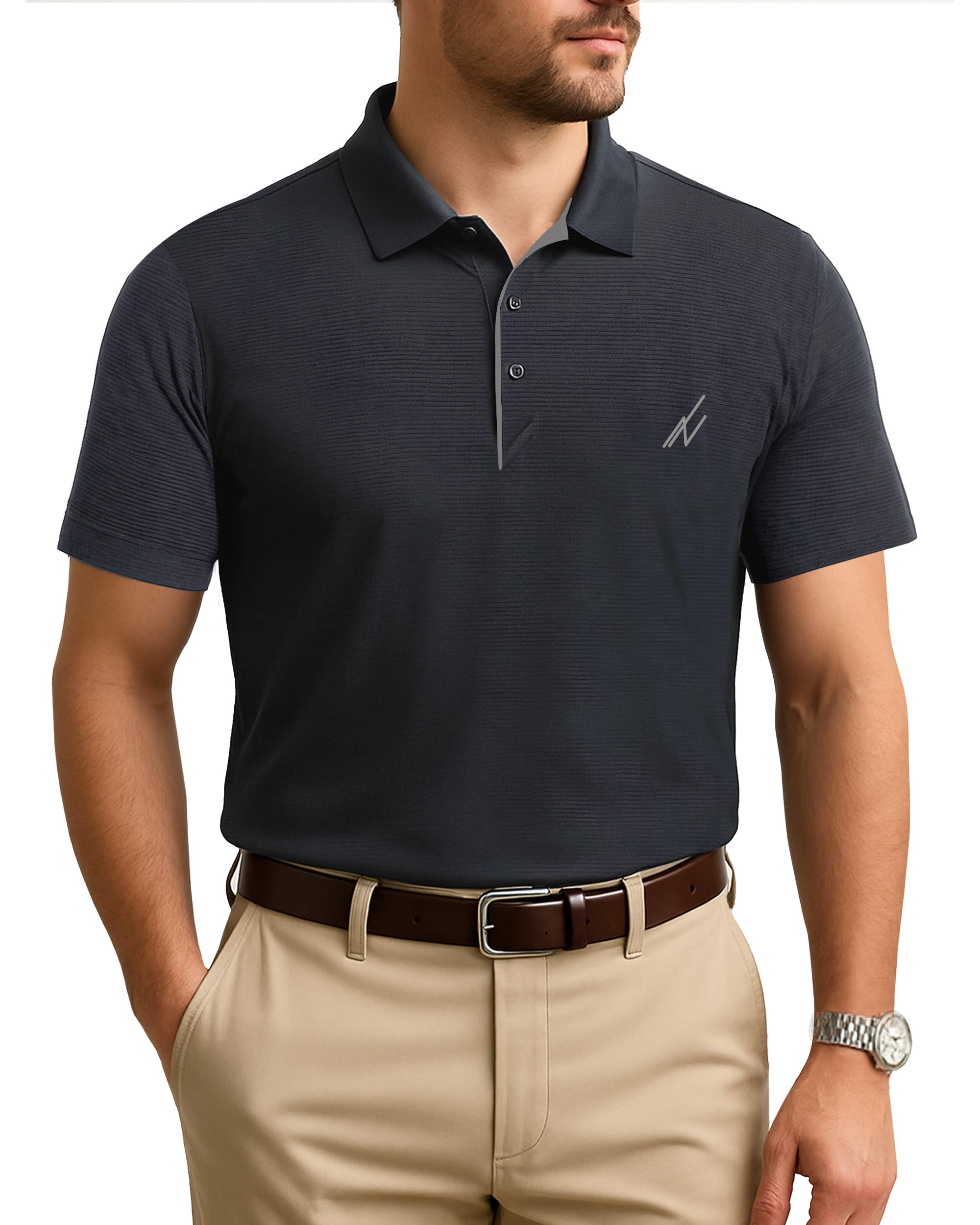 Golf Polo Shirt Regular Fit Moisture Wicking Quick Dry Performance Short Sleeves Polo Fast Forward