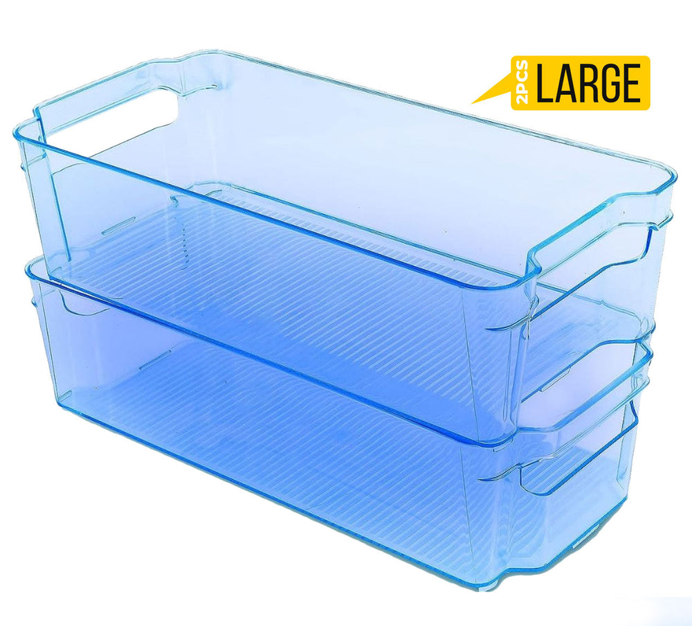 Fridge Organizer 2 Refrigerator Organizer Bins Storage Bins for Freezers Countertops and Cabinets Pantry Organization Fast Forward