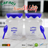 Safari Premium Kamel Wavey Clear Plastic Spice Jars 2-Pack - 700gm Containers