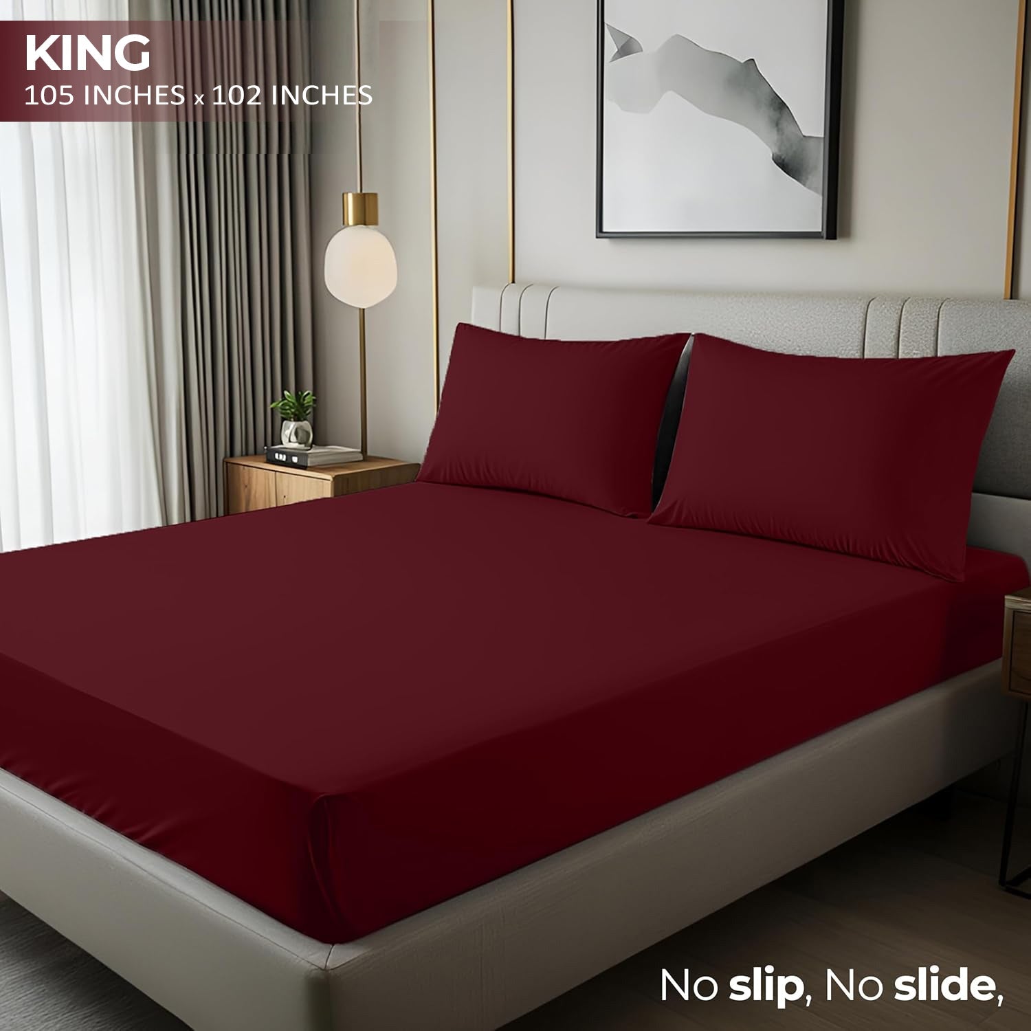 3 Piece Bed Sheets, Soft and Breathable Microfiber, Includes 1 Flat Sheet and 2 Pillowcases Fast Forward