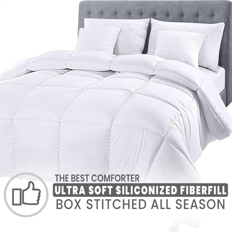 Comforter Razai Ultra Soft Down Alternative Comforter - Plush Siliconized Fiberfill Duvet Insert - Box Stitched All Season