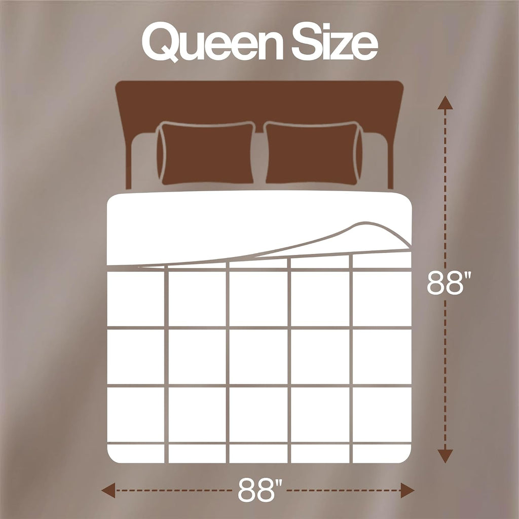 Ultra Soft Comforter Razai Down Alternative Duvet Insert, Box Stitched Siliconized Fiberfill All Season Bedding for Single, Queen & King