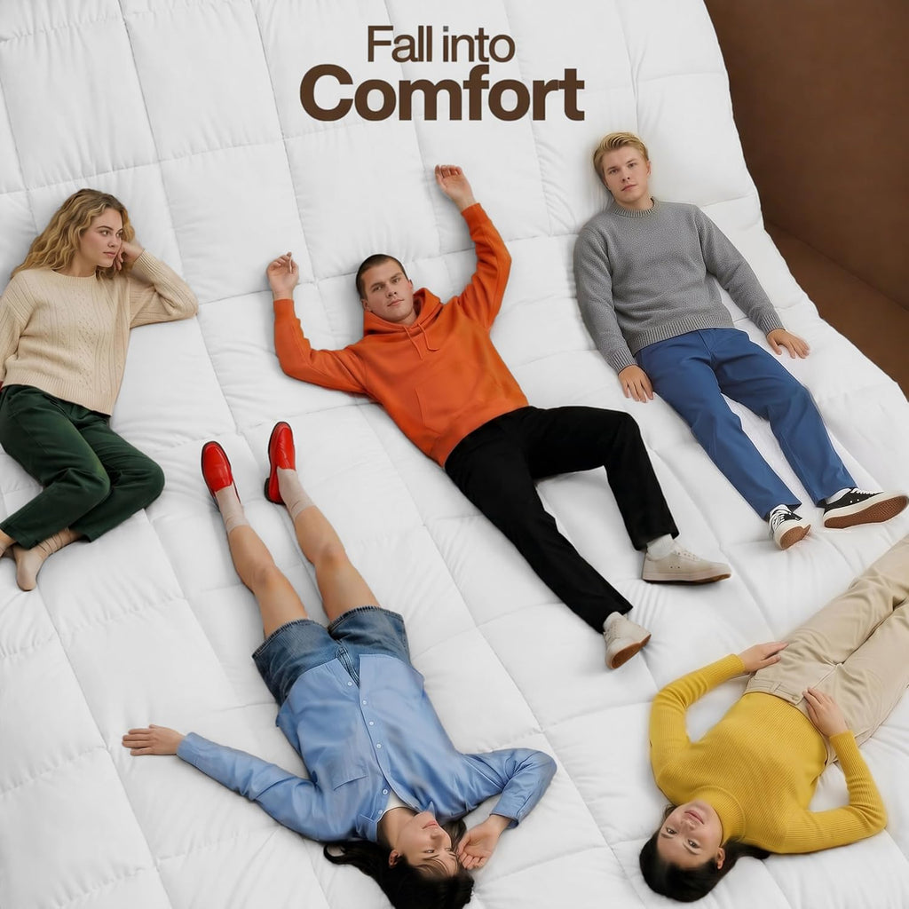 Ultra Soft Comforter Razai Down Alternative Duvet Insert, Box Stitched Siliconized Fiberfill All Season Bedding for Single, Queen & King