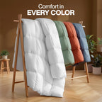 Ultra Soft Comforter Razai Down Alternative Duvet Insert, Box Stitched Siliconized Fiberfill All Season Bedding for Single, Queen & King