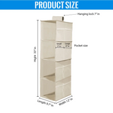 Creative Household Storage Organizer 4-Shelf Hanging Drawer for Clothes