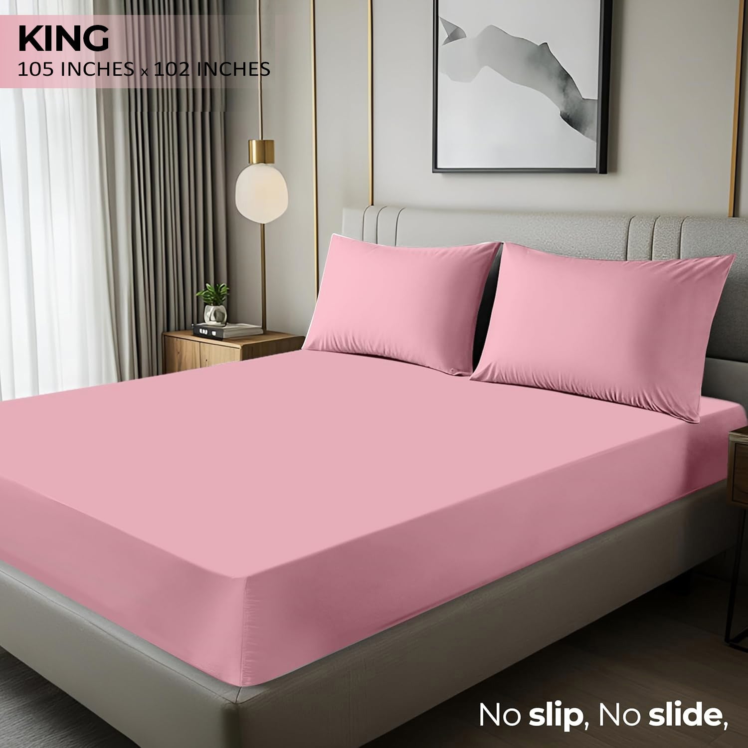 3 Piece Bed Sheets, Soft and Breathable Microfiber, Includes 1 Flat Sheet and 2 Pillowcases Fast Forward