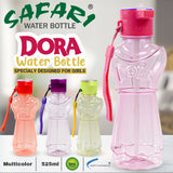 Safari Dora Water Bottle - 525 ML: Embrace Elegance and Comfort! BPA-Free, Designed for Girls. Stylish Lady Shape with Strong Grip Strap Safari Bottles