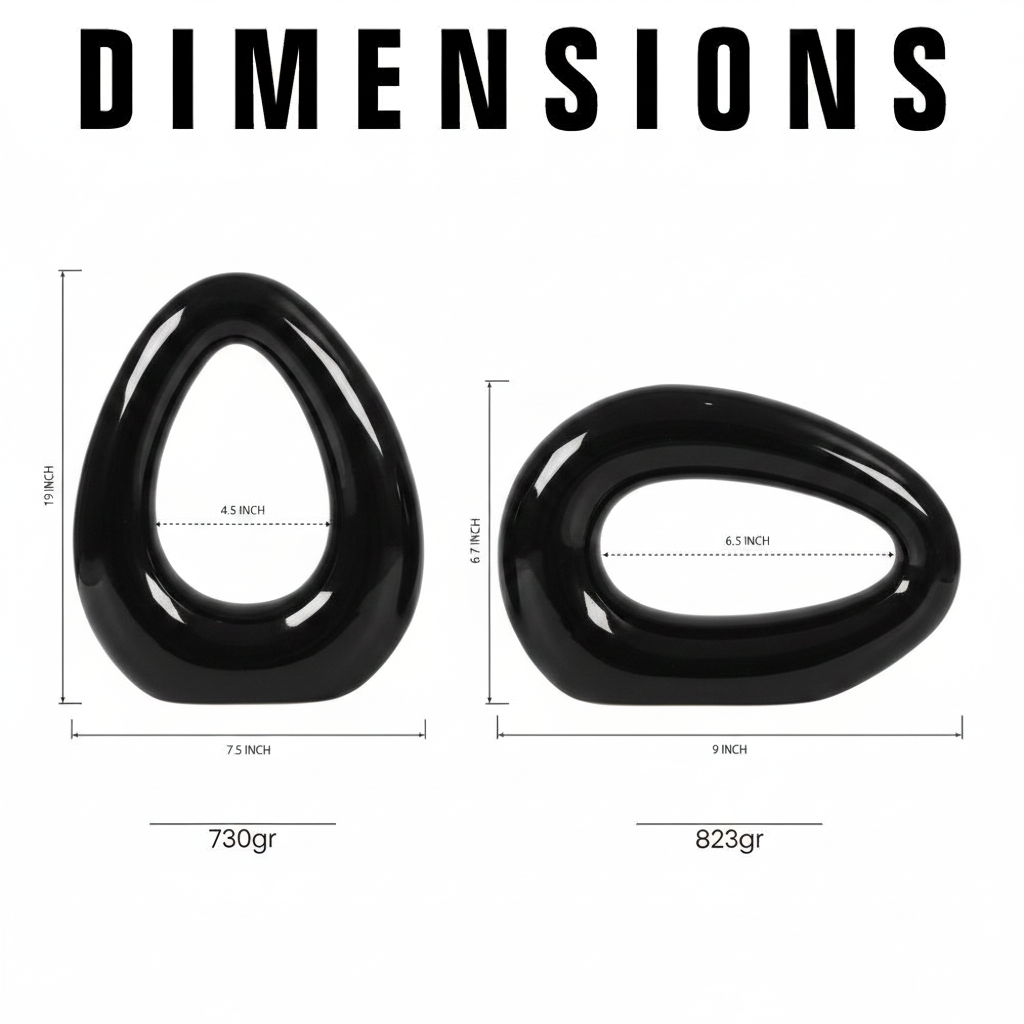 Contemporary Black Ceramic Vase - Elegant Droplet Design - Perfect for Modern Home Decor, Weddings, and Table Settings without Flower