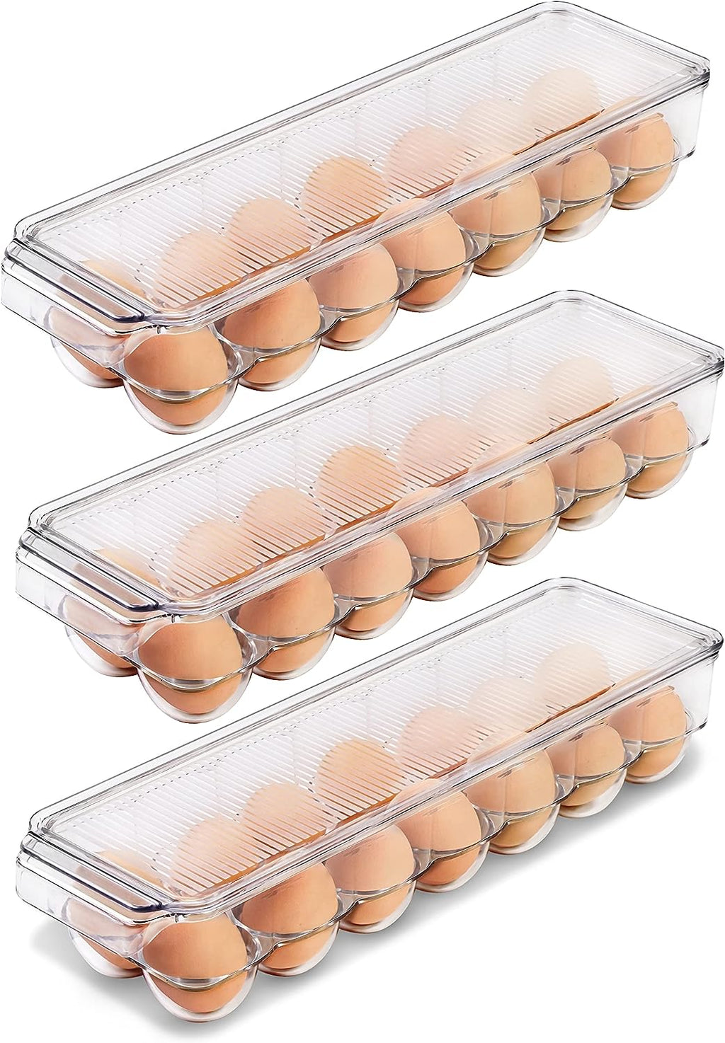 Egg Container For Refrigerator 14 Egg Container With Lid Handle Egg Holder Pack of 1 Fast Forward