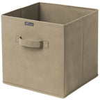collapsible storage cubes with handles non woven fabric organizer bins for closet - side angle view