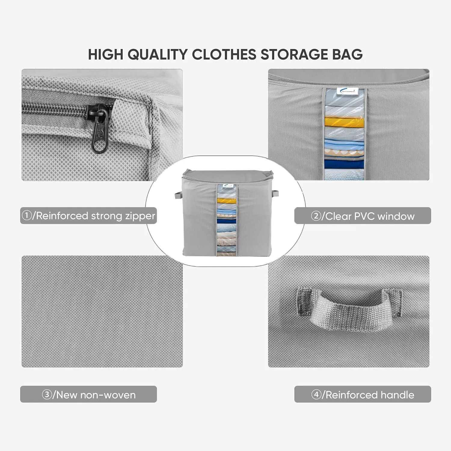Fast Forward Efficient Wardrobe Solutions Large Foldable Cloth Storage Bag