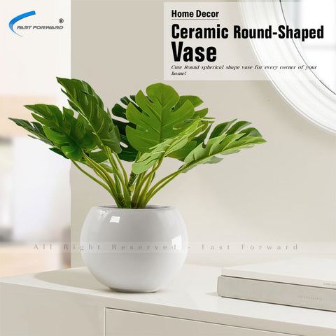 Fast Forward Elegant Round Shaped Ceramic Vase 