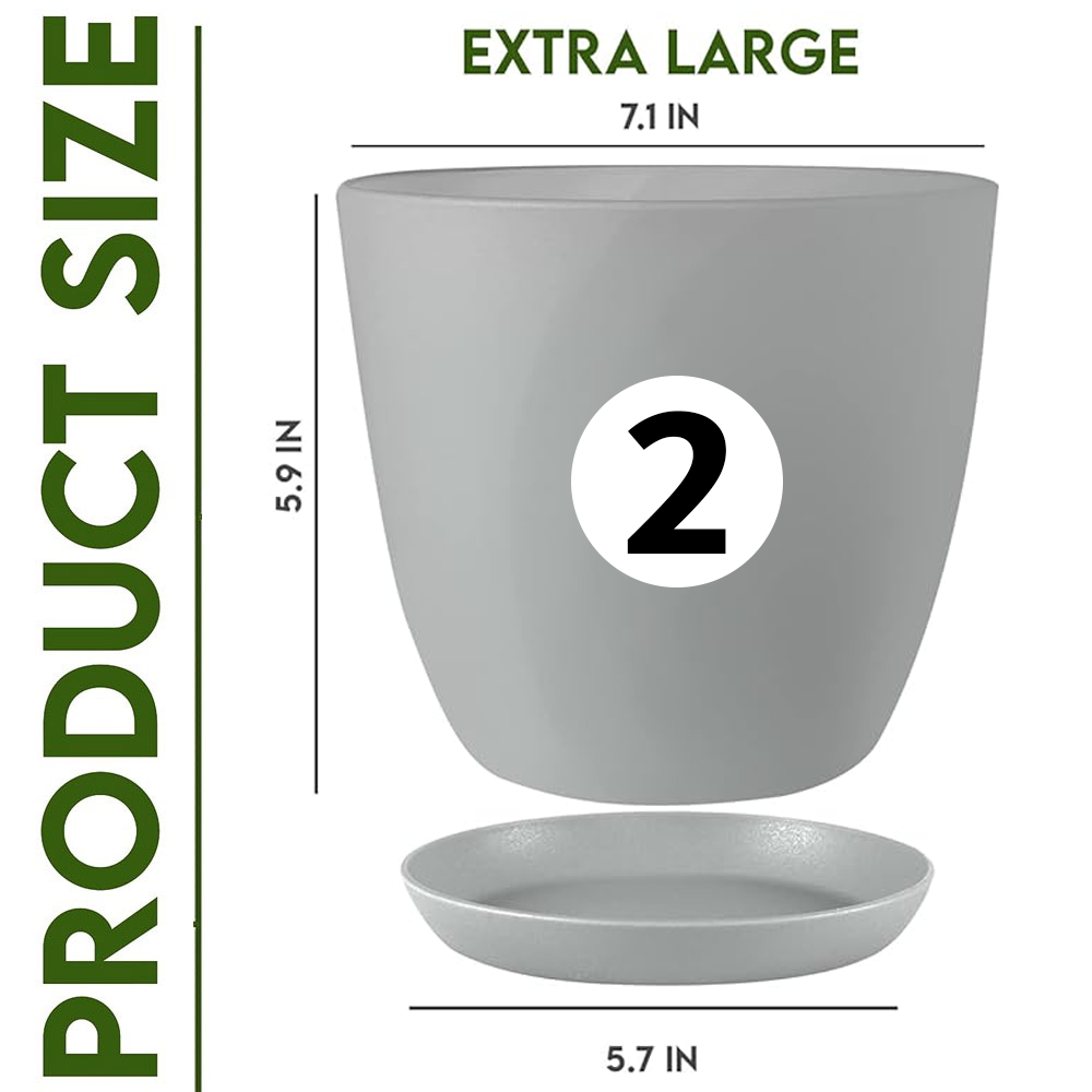 Enhance Your Space with Fast Forward Extra Large Plant Pots – Perfect Home Decor for Indoor and Outdoor Planters with Drainage - Explore Multi-Packs of Plastic Planters for Cactus and Succulents in Six Vibrant Colors Fast Forward