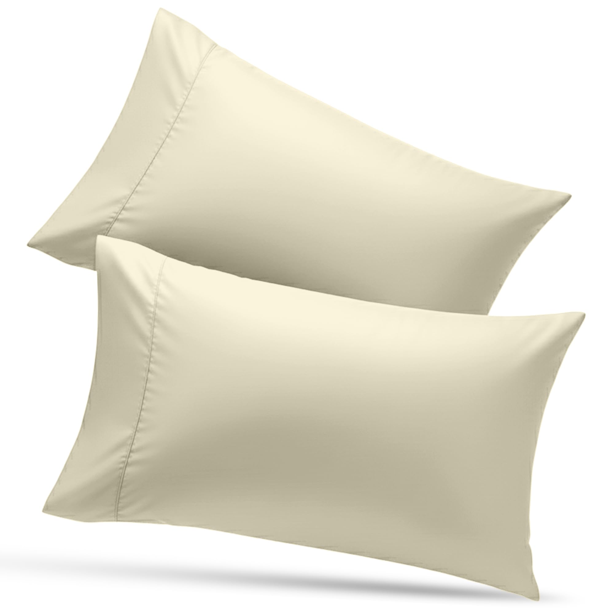 Pillowcases Pack of 2 – Ultra Soft Brushed Microfiber, Envelope Closure, Shrinkage & Fade Resistant, Queen (20x30 Inches) | King (20x40 Inches)