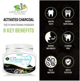 Land Secret Organic Activated Charcoal Teeth Whitening Powder - 100g