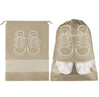 Shoe Bags for Travel Dust-proof Clear Window Non-Woven with Rope packing luggage suitcase Pouch Storage Organizer for Men and Women Fast Forward