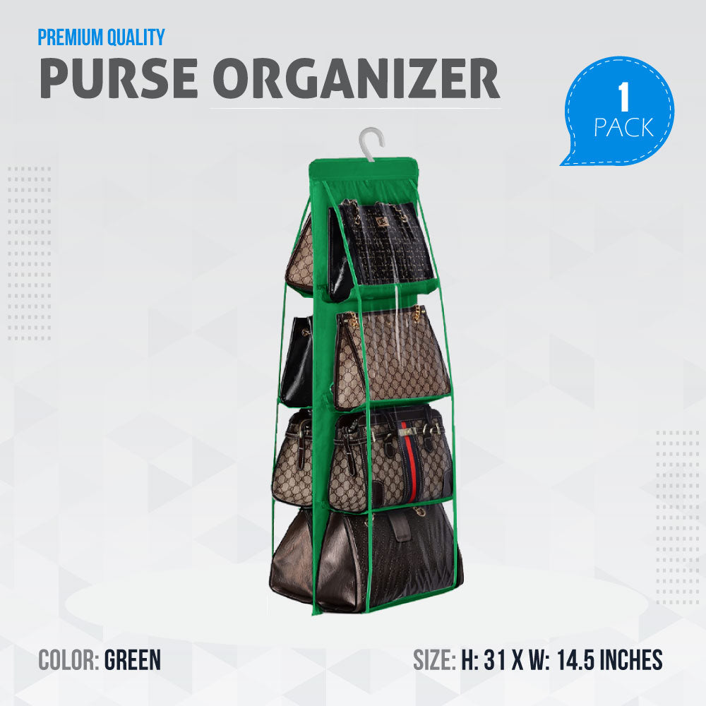Fast Forward 8-Pocket Handbag Hanging Organizer - Efficient Closet Storage Fast Forward