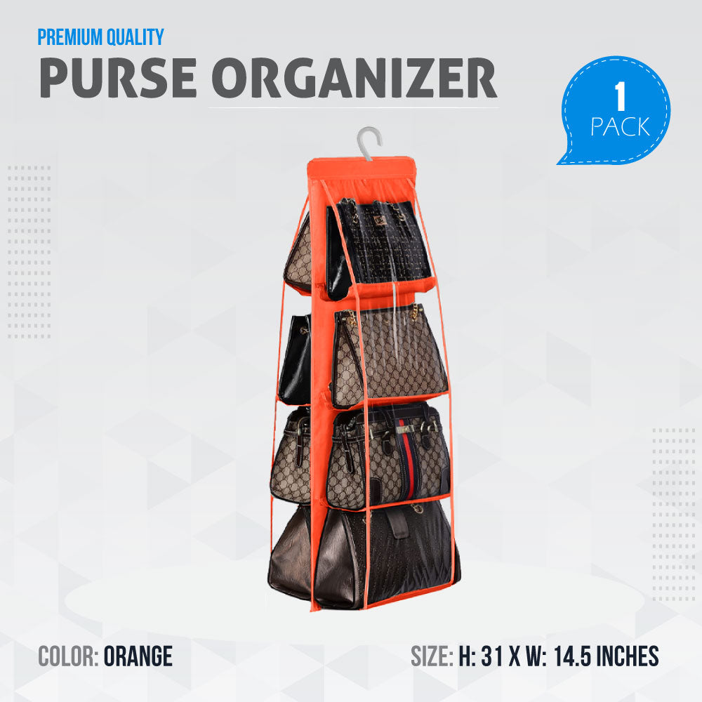 Fast Forward 8-Pocket Handbag Hanging Organizer - Efficient Closet Storage Fast Forward